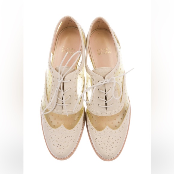 Stuart Weitzman Cream and Gold Flats - Picture 3 of 4